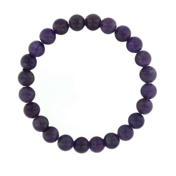 Amethyst bead bracelet 8mm - Picture 3 of 4
